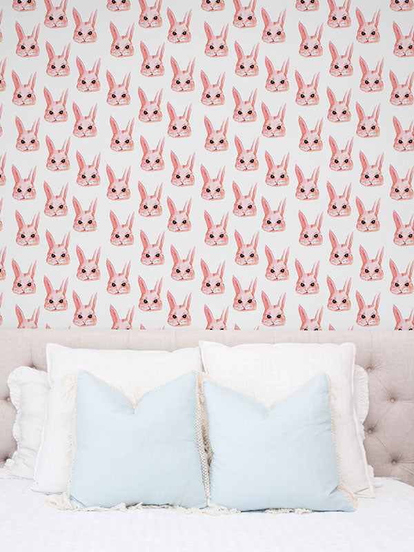 Pink Rabbit Wallpaper - Murals Decor