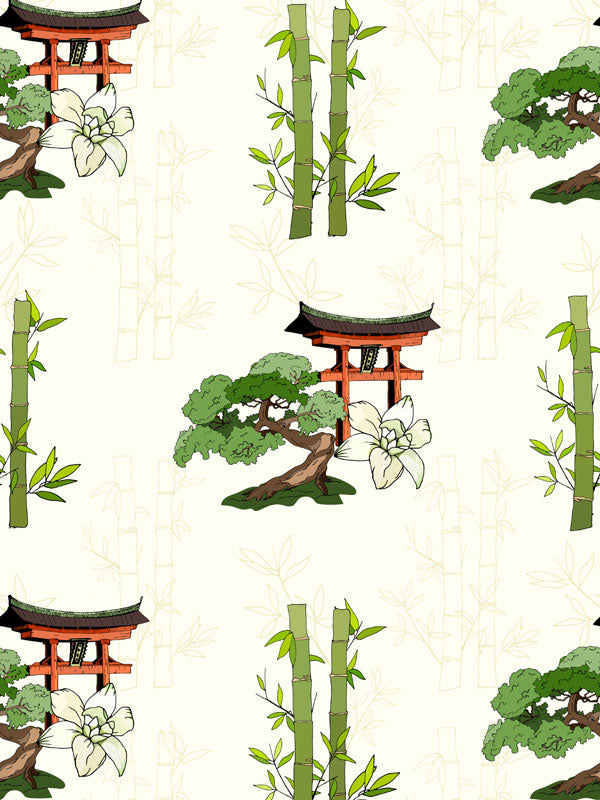 Bamboo Pagoda Wallpaper