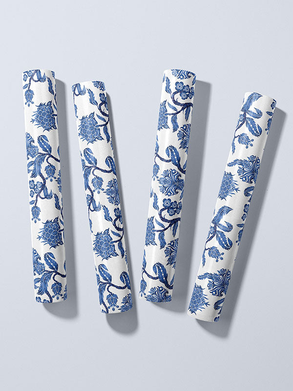 Blue Chinoiserie Wallpaper