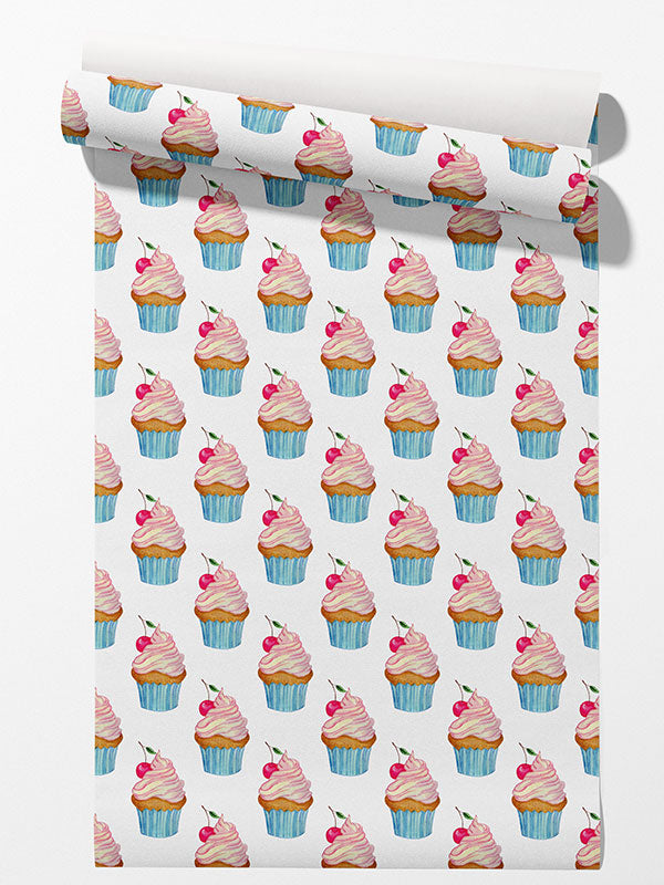 Blue Cupcake Wallpaper