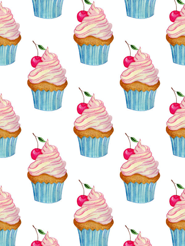 Blue Cupcake Wallpaper