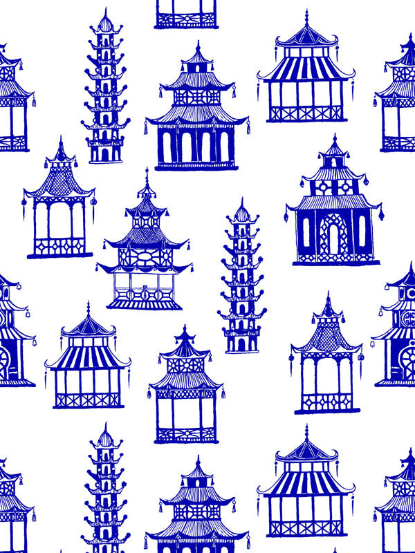 Blue Pagoda Wallpaper