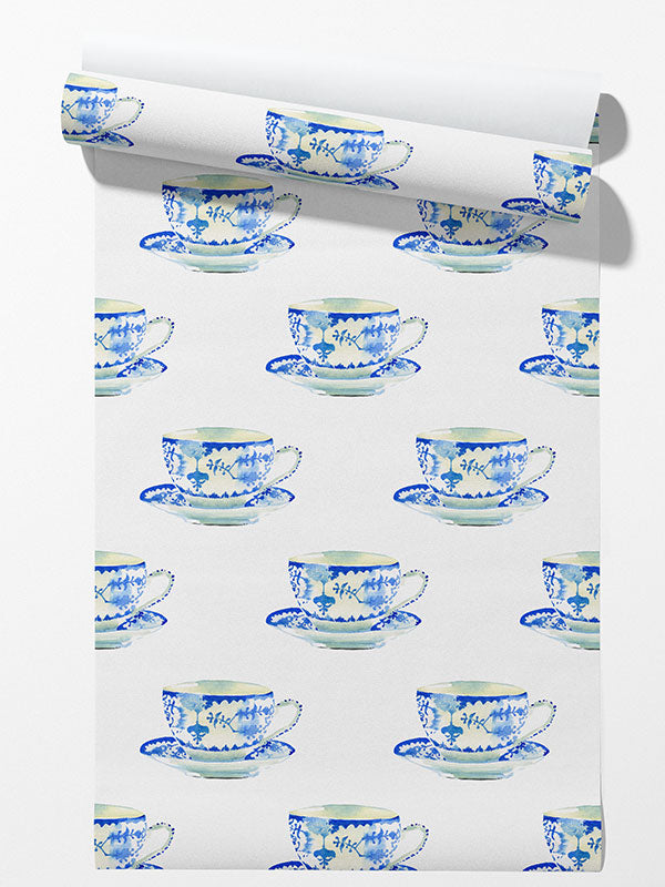 Blue Teacup Wallpaper