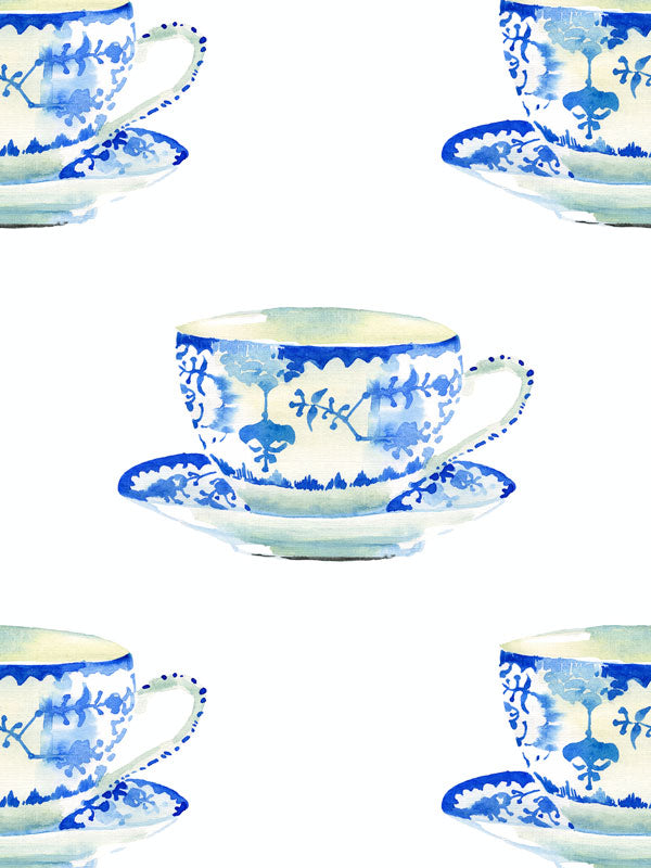 Blue Teacup Wallpaper