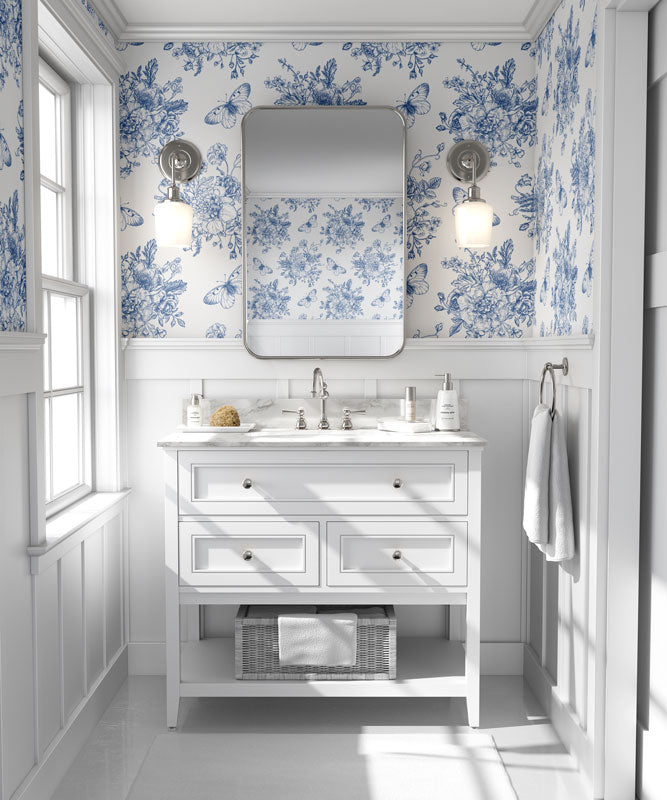 toile peel and stick wallpaper