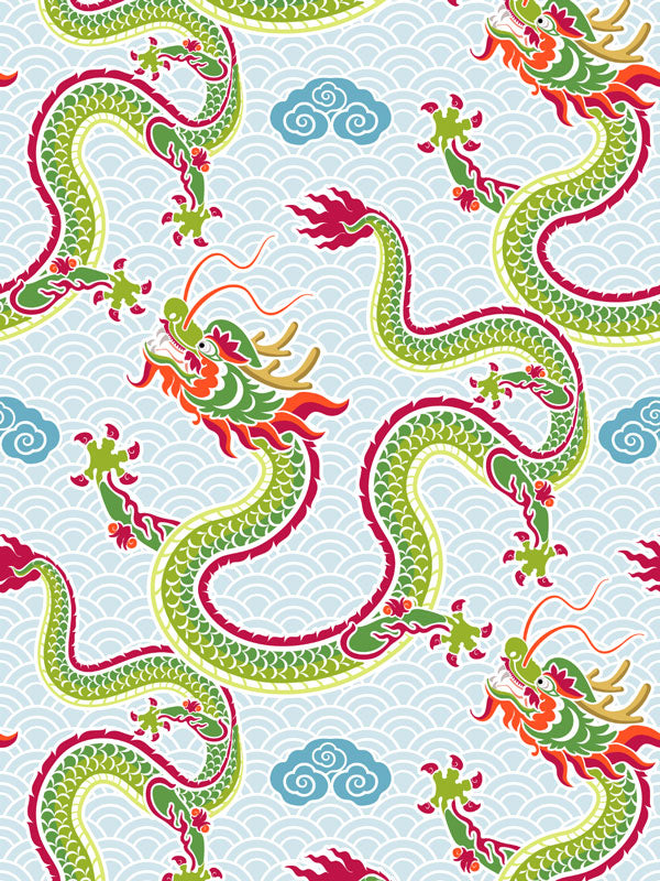 Chinoiserie Dragon Wallpaper