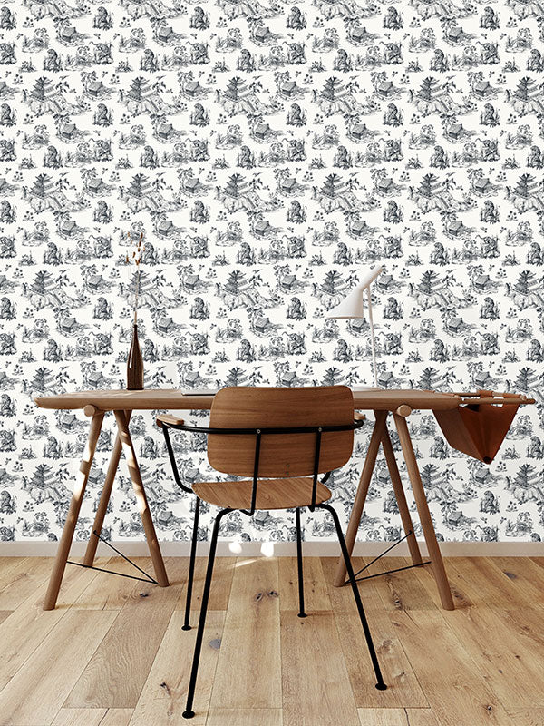 Chinoiserie Tiger Toile Wallpaper