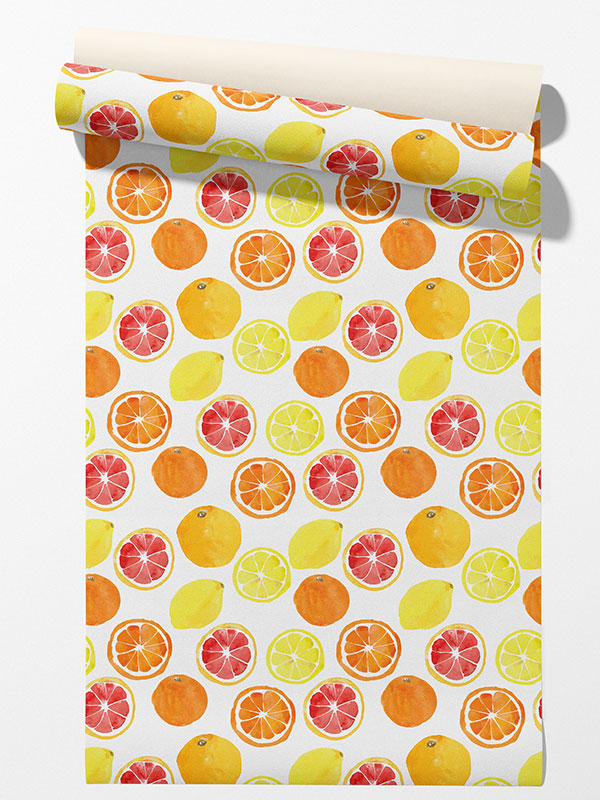 Citrus Watercolor Wallpaper