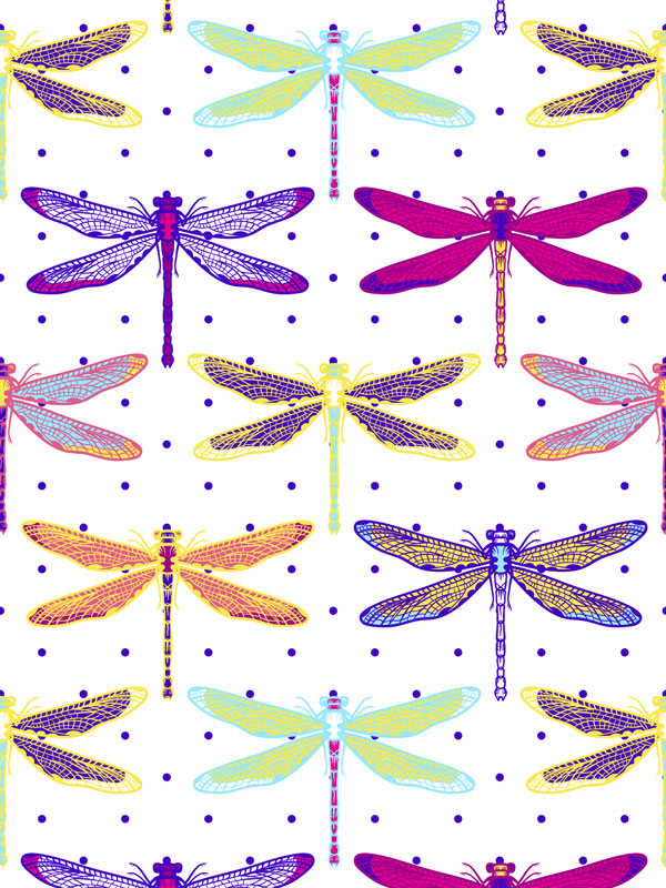 Colorful Dragonflies Wallpaper