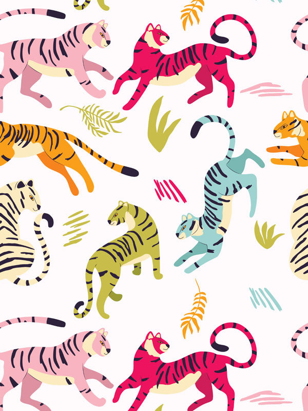 Leaping Tigers Wallpaper