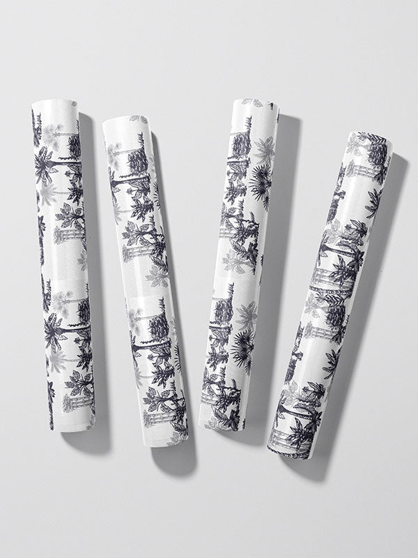 Line Palm Toile Wallpaper