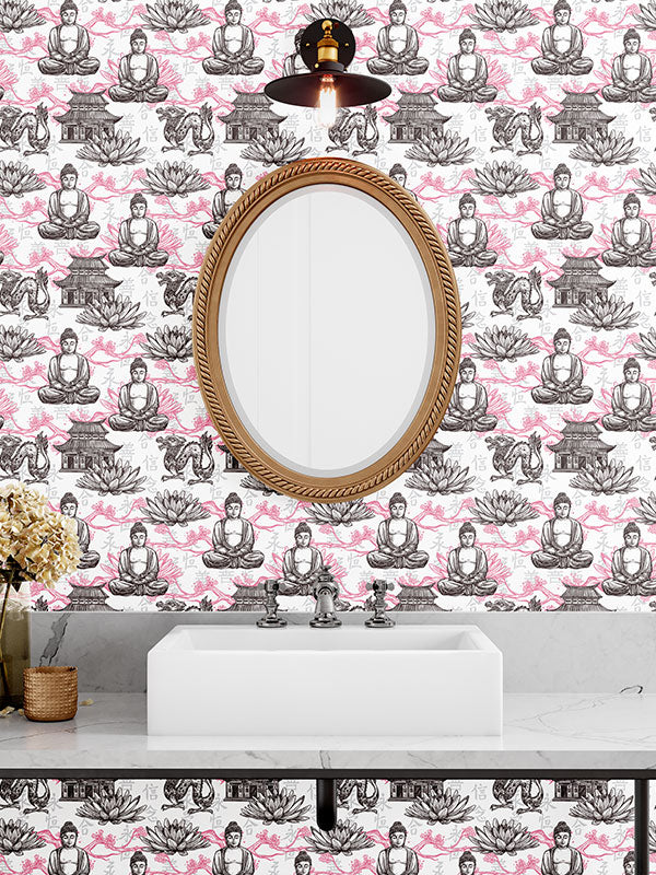 Lotus Chinoiserie Wallpaper