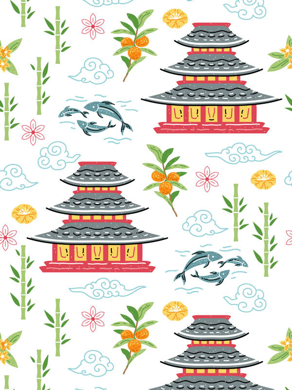 Pagoda Fish Wallpaper