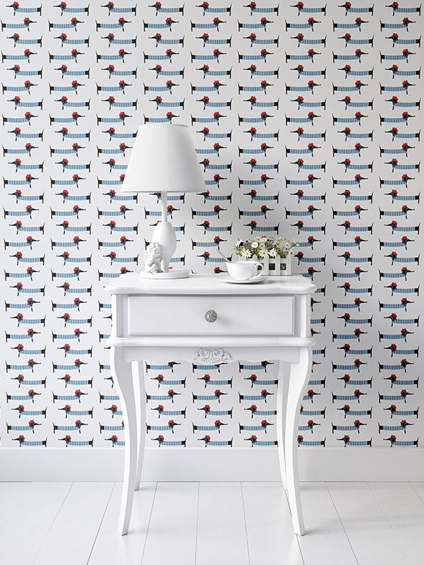 Parisian Dachshund Wallpaper