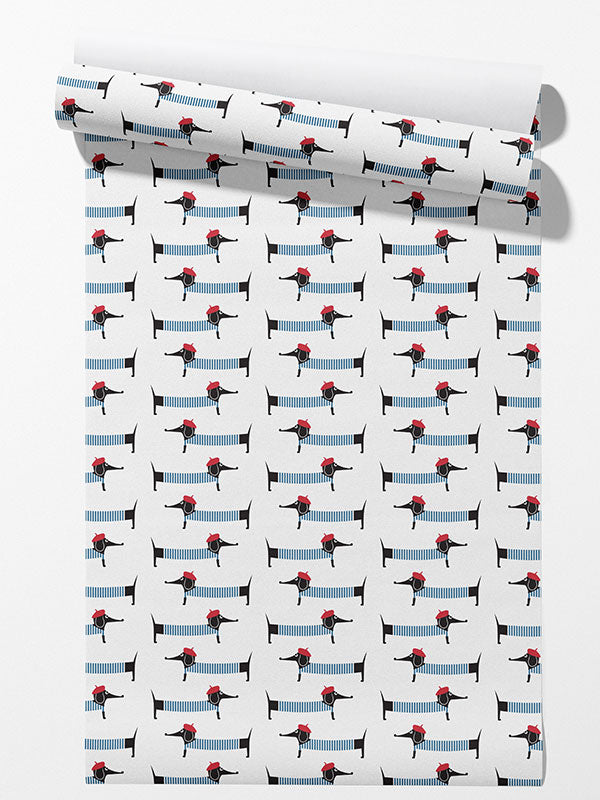 Parisian Dachshund Wallpaper