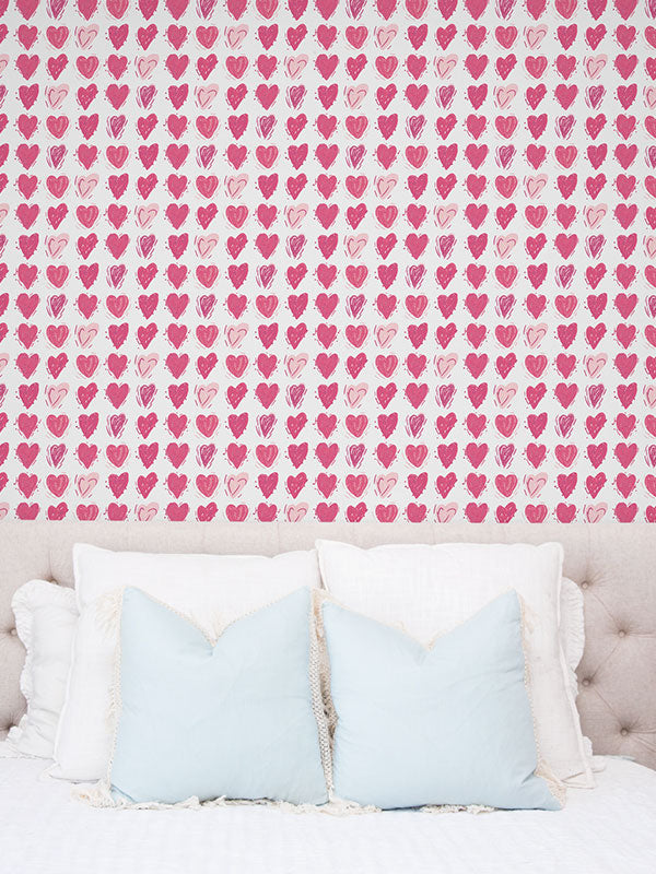 Pink Hearts Wallpaper