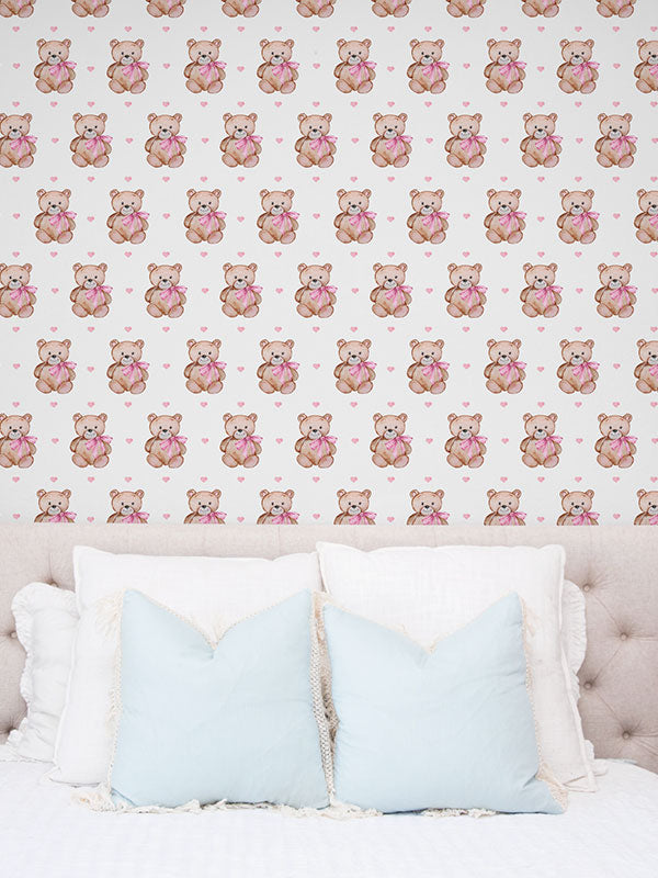 Pink Teddy Bear Wallpaper