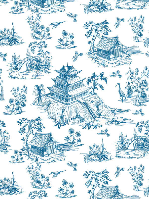 Rustic Chinoiserie Wallpaper