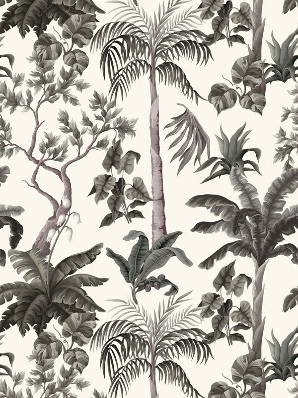 Tropical Palm Toile Wallpaper