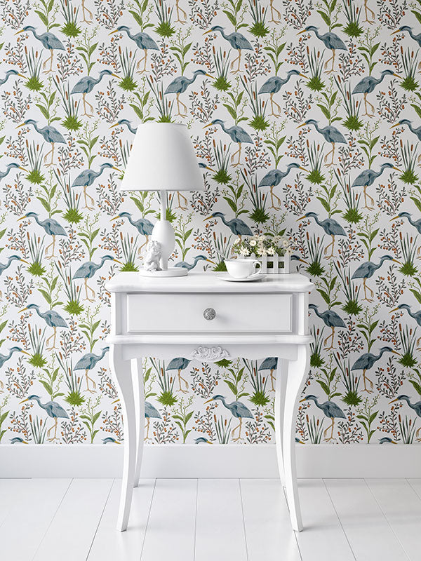 Vintage Heron Wallpaper
