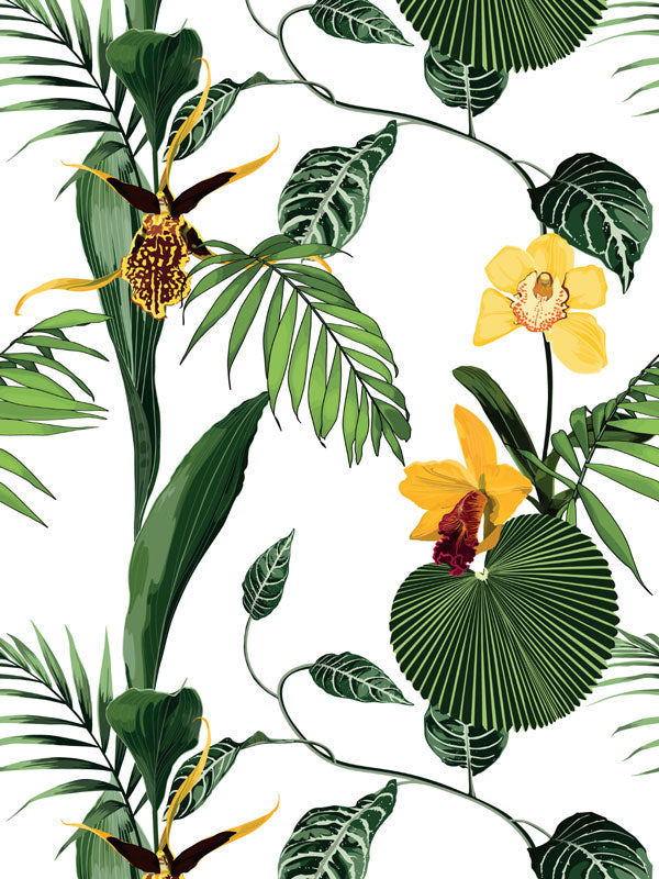 Yellow Tropical Wallpaper